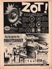 Two Vintage Print Ads 1969  Mallory Ignition Systems EMPI Rims picture