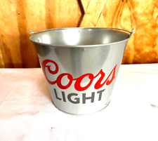 Coors Light Beer Official NY Giants Logo 5 Quart Metal Ice Bucket New Old Stock picture