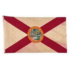 Vintage Cotton Florida State Flag Old Cloth Art Native American Indian USA picture