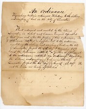 19th Century Doc Lancaster Repeal Coal Ordinance Carpenter Clerk Select Council picture