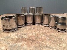 Vintage Husky Sockets SAE Lot of 10  (3) 1/2