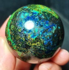 Rare 187G Natural Phoenix Stone Peacock Stone Azurite Symbiotic ball A170 picture