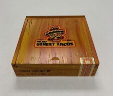 Rojas Street Tacos Short Corona Orange Slide Top Empty Wooden Cigar Box picture