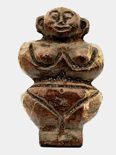 Ancient Neolithic Era Pure Stone Mother God Fertility Idol Female Circa 5000 BC picture