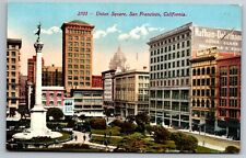 Union Square San Francisco California Nathan Dohrmann Waldorf Hair Sign Postcard picture