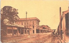 Lithograph Marysville CA Street Scene 1915 picture