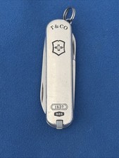 Vintage Tiffany & Co Victorinox 925 Sterling Classic Keychain Knife picture