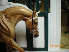 Jaapi BLACK & SILVER Arabian halter, CM fits Breyer Weather Girl/smaller heads picture