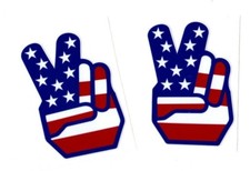 American Flag Peace Sign Decals Stickers picture