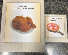 Roasted Turkey and pumpkin pie Salt & Pepper Shakers NIB HTF SOLD OUT picture