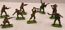 Vintage Britains Ltd Deetail Plastic Metal Base Toy Soldiers Lot World War II picture