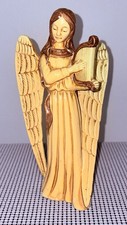 Vintage MY Japan Angel Harp Figurine 10” Hand Made Ceramic Christmas Decor picture