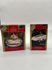 1990’s Vtg Hallmark Magic Ornaments Space Star Trek UFO UAP Starship Christmas picture