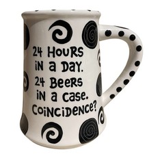 Lorrie Veasey Our Name is Mud Ceramic Beer Mug Coffee Cup Stein 24 oz Funny 6