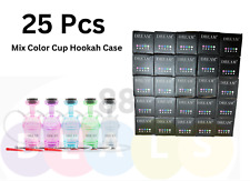 DREAM Cup Hookah Case w/ LED Lights Mini Portable Acrylic Shisha Nargila 25 PCS picture