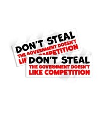 Dont Steal Government Doesnt Like Competition ANTI-BIDEN STICKER DECAL TRUMP 2PK picture
