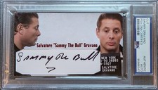 Sammy The Bull Signed 3x5 Custom Cut Autograph PSA DNA Mafia Mob Gotti Hitman picture