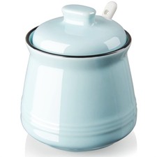 DAYYET Sugar Bowl with Lid and Spoon, 12 oz Ceramic Sugar Bowl with Spoon picture