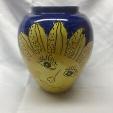 Pier One sun and sky ceramic vase painted in Italy. No major chips or cracks picture