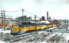 Illinois Winter Train :  Signed LE Art Print:  Sandra Watercolors™  picture