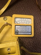 Vtg DuPont Yellow Bitronics PD3 leather Case Blasting Galvanometer-PA. mining. ￼ picture