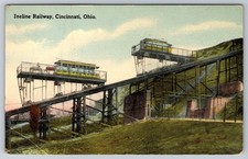 Vintage Incline Railway Cincinnati Ohio Postcard c1910s Tram Trolley 544 picture