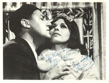 ITALIAN ACTOR, COMEDIAN ALBERTO SORDI & CLAIRE BLOOM, SIGNED VINTAGE PHOTO. picture