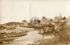 Stonington ME Maine View of Harbor Homes RPPC Photo Postcard COPY picture