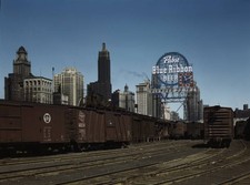 General view of part of South Water street Illinois Central Railro- Old Photo 1 picture