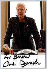 Judi Dench Autographed Photo James Bond M Actress picture