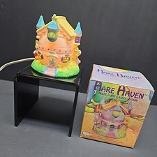 Vtg 1992 Hare Haven Easter Village Night Light Pastel Bunny House With Box Works picture