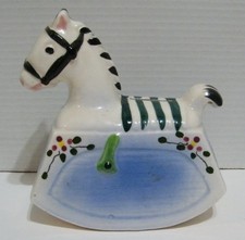 Ceramic Rocking Horse Coin Bank 6 1/2