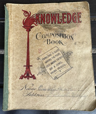 Knowledge Brand Composition Book Vintage Old Math Problems Pencil 1940s Pgs Full picture