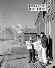 8x10 Manzanar Paper Read By Roy Takeno Ansel Adams Glossy Photo Print HT4136794 picture