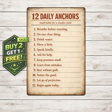 12 Things to Always Remember Aluminum Metal Sign 8x12 Inspirational Art picture