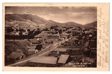 AUSTIN NEVADA TOWN VIEW SCARCE OLD UNDIVIDED BACK POSTCARD picture