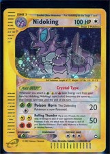 Pokemon AQUAPOLIS - #150/147 Nidoking Crystal - Holo - ENG - SWIRL - Damaged picture