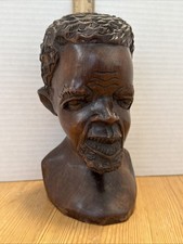 Vintage 1960s Tribal Man Hand Carved African Male Exotic Wood 7