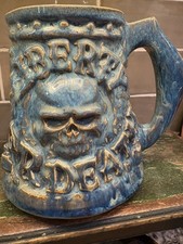 Vtg Fantastic Swashbucklers Handmade Liberty Or Death Quality Large Skull Mug picture