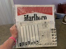 Vtg 1996 Marlboro Open/Closed Store Hours Sign/Thank You For Shopping NEW SEALED picture