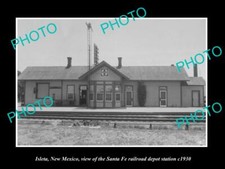 OLD 8x6 HISTORIC PHOTO OF ISLETA NEW MEXICO THE RAILROAD DEPOT STATION c1930 picture