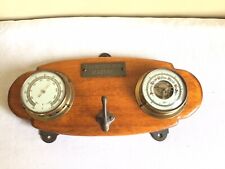 Vintage Barigo West Germany Wooden Stormy Rain Change Fair Very Dry Barometer picture