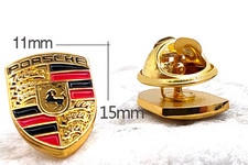 Porsche Golden Logo Badge Car Lapel Pin 11MM picture