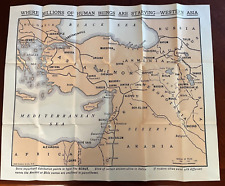WESTERN ASIA Historic Atlas Map, Rand McNally, Date Unknown, 28