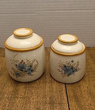 Two Mikasa EC 461 Garden Club Day Dreams Canisters Jars Set  4.75