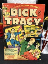DICK TRACY #56 ATOMIC AGE HARVEY COMICS BLOODY HEAD COVER CHESTER GOULD picture