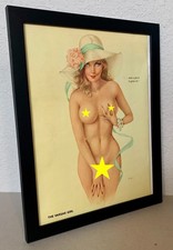Vargas Girl - A pinch to grow on - Original page from 1975 FRAMED - . picture