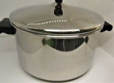 Vintage Farberware 18/10 Stainless Steel 6 Qt Stock Pot W/ Lid USA. 313 picture
