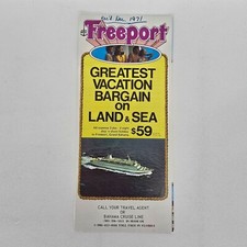1971 Freeport Cruise Ship Vintage Travel Brochure Miami to Bahamas Grand Bahama picture