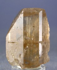 17.2 GRAM GEMMY CHAMPAGNE TOPAZ CRYSTAL, GILGIT, PAKISTAN, GLOBE MINERALS picture